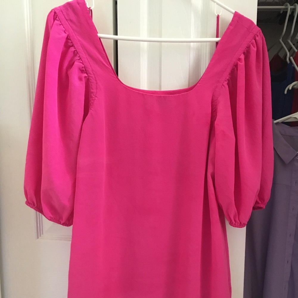 Express pink silk mini